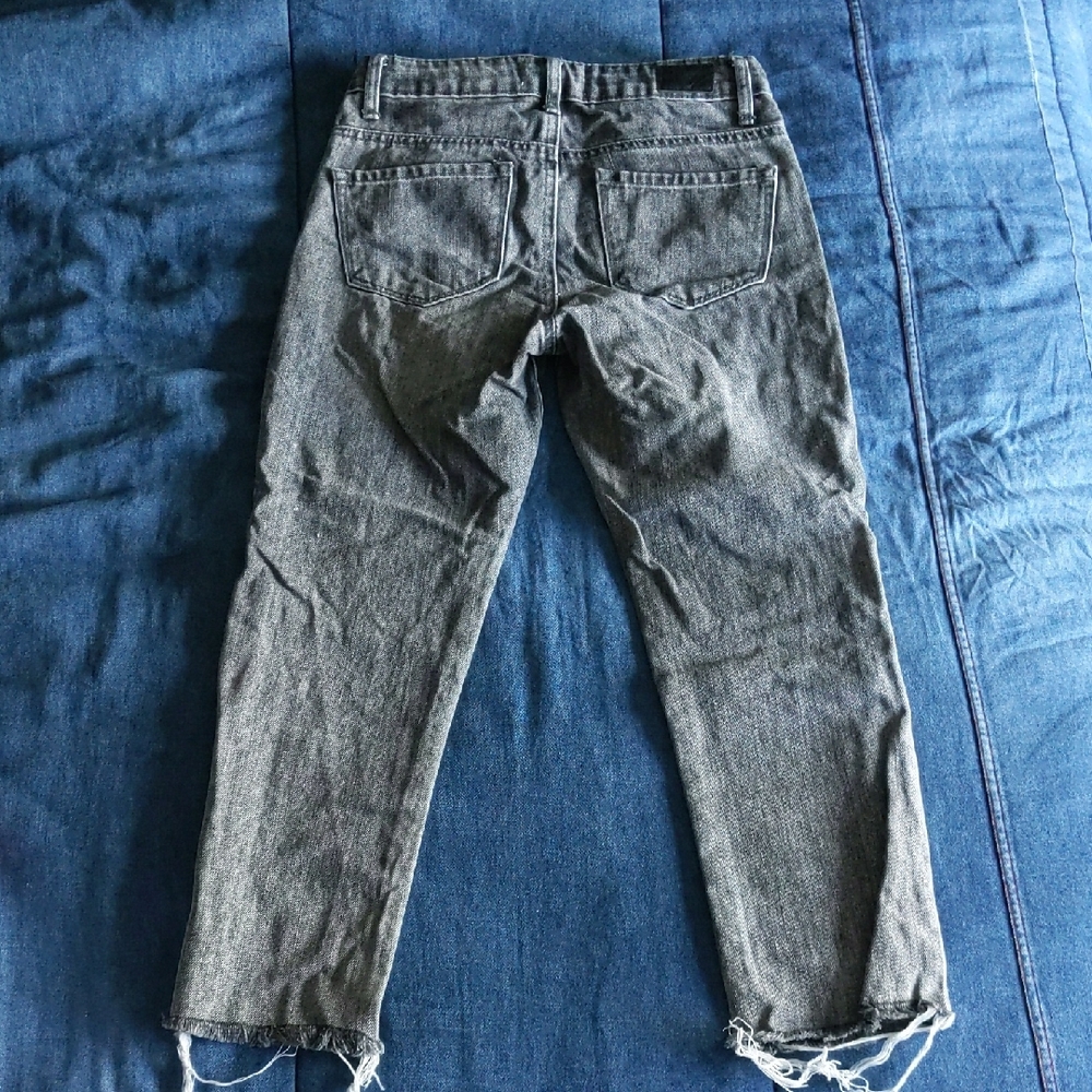 RSQ Distressed Grey Jeans - Girls Size 7 - Picture 3 of 4